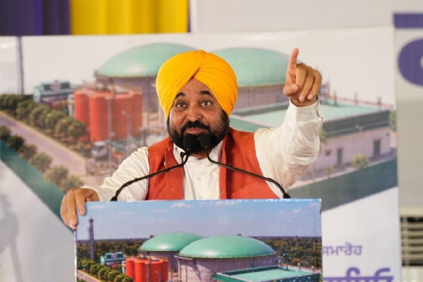 ਸੰਬੋਧਨ ਕਰਦੇ ਹੋਏ ਮੁੱਖ ਮੰਤਰੀ ਭਗਵੰਤ ਸਿੰਘ ਮਾਨ।