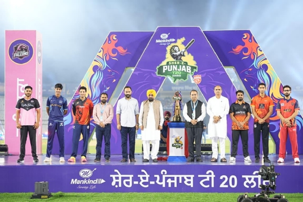 ਸ਼ੇਰ-ਏ-ਪੰਜਾਬ ਟੀ-20 ਲੀਗ ਦੀ ਸ਼ੁਰੂਆਤ ਮੌਕੇ ਮੁੱਖ ਮੰਤਰੀ ਭਗਵੰਤ ਮਾਨ। ਸ਼ੇਰ-ਏ-ਪੰਜਾਬ ਟੀ-20 ਲੀਗ ਦੀ ਸ਼ੁਰੂਆਤ ਮੌਕੇ ਮੁੱਖ ਮੰਤਰੀ ਭਗਵੰਤ ਮਾਨ।