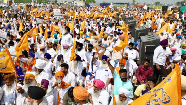 ਪੰਜਾਬ ਬਚਾਓ ਰੈਲੀ ’ਚ ਲੋਕਾਂ ਦਾ ਇਕੱਠ।